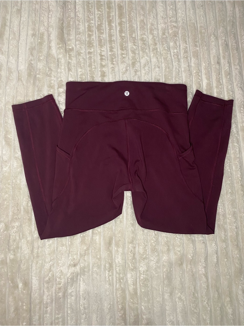 Lululemon Invigorate High-Rise 23” Women's Leggings in Burgundy/Casis Pockets 8